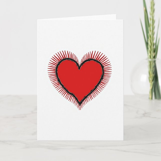 Minimalist Radiant Heart Card (Front)