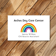 Minimalist Rainbow Daycare Center Babysitting