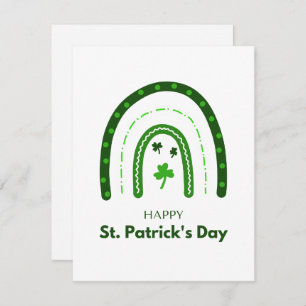 Minimalist Rainbow Happy St. Patrick's Day Holiday Card