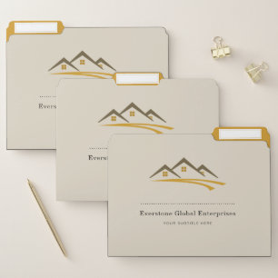 Minimalist Real Estate Agent Business File Folder