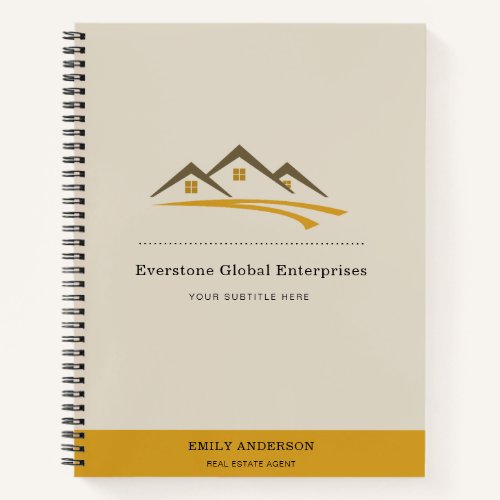 Minimalist Real Estate Agent Business Notebook