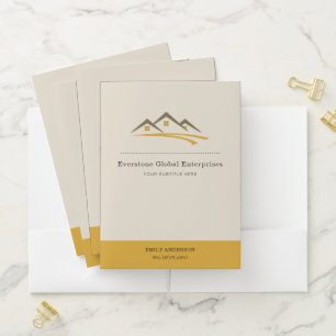 Minimalist Real Estate Agent Business Pocket Folder