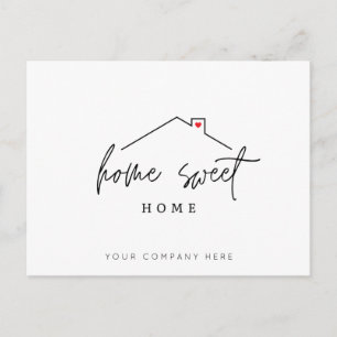 Minimalist Real Estate Home Sweet Home Postcard