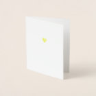 Minimalist Real Gold Foil Heart Love Greeting Card