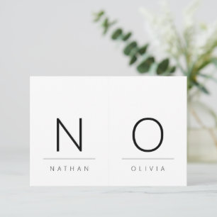 Minimalist Reception Guest's Profile Card 2 in 1