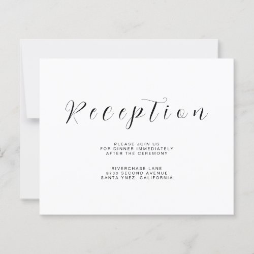 Minimalist Reception Information Insert Flyer