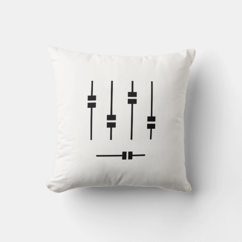 Minimalist Recording Studio Throw Pillow