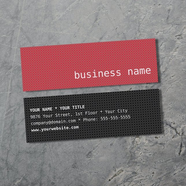 Minimalist Red and Black Business Card (Creator Uploaded)