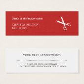 Minimalist Red and White Appointment Barber (Front & Back)