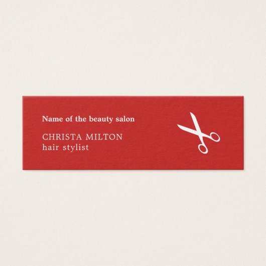 Minimalist Red and White Appointment Barber (Front)