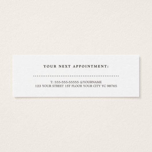 Minimalist Red and White Appointment Barber (Back)