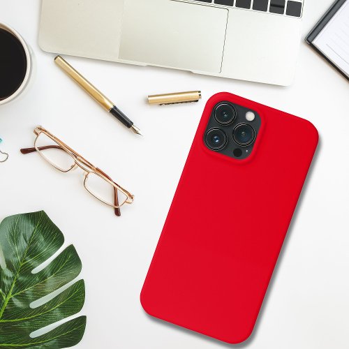 Minimalist Red Christmas Plain Solid Color  iPhone 13 Pro Max Case