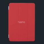Minimalist red custom name monogram iPad mini cover<br><div class="desc">Elegant minimalist modern red custom name monogram iPad mini Cover</div>