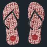 Minimalist Red Double Happiness Chinese Wedding Flip Flops<br><div class="desc">Minimalist chinese double happiness design in simple red and white pattern. A chic and classy asian themed wedding design for the modern and stylish couple. The double happiness is a very auspicious and good luck symbol used in all oriental weddings and celebrations. Designed by fat*fa*tin. Easy to customize with your...</div>