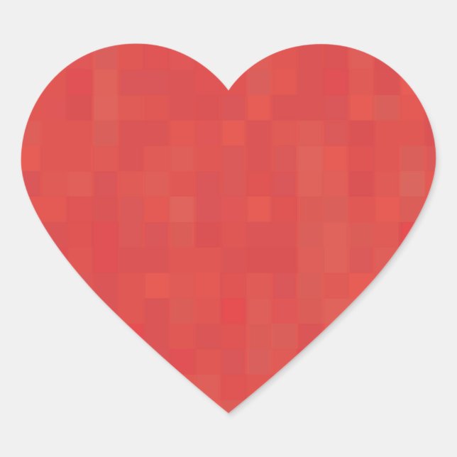 Minimalist red elegant modern pattern cute heart sticker (Front)