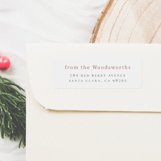 Minimalist Red Family Name Label (Creator Uploaded)