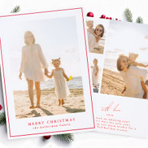 minimalist red frame 4 photo christmas holiday