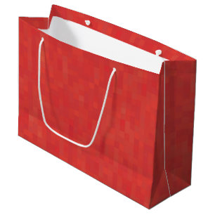 Minimalist red geometric pattern elegant modern large gift bag