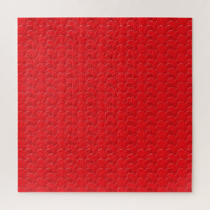 Minimalist red hearts modern pattern romantic jigsaw puzzle