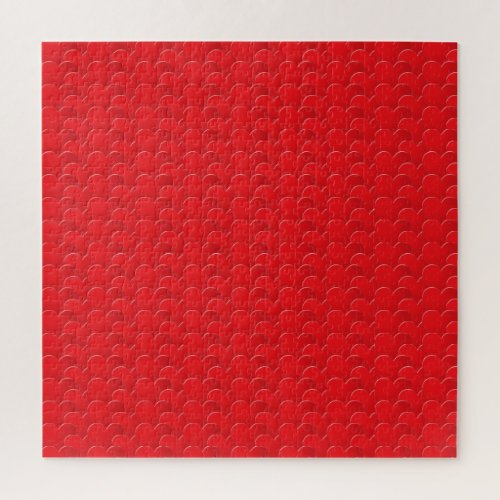 Minimalist red hearts modern pattern romantic jigsaw puzzle
