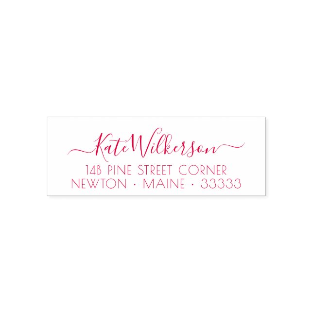 Minimalist Red Holiday Script Self-inking Stamp (Design)