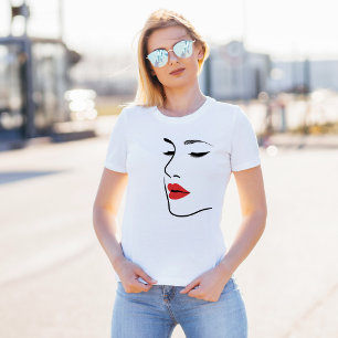 Minimalist Red Lips T-Shirt
