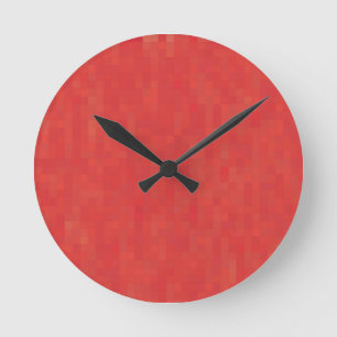 Minimalist red modern pattern elegant round clock