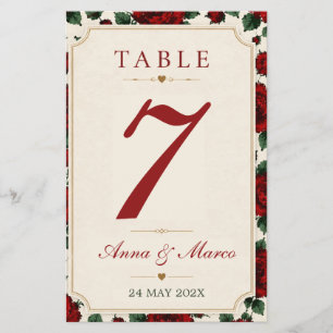 Minimalist Red Rose Elegant Floral Classic Rose Flyer