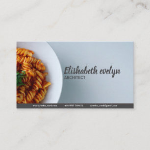 Minimalist Red Sauce Fusilli Pasta g34 Business Card