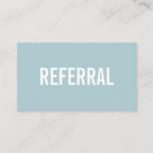 Minimalist referral modern business card