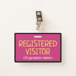 [ Thumbnail: Minimalist "Registered Visitor" Badge ]