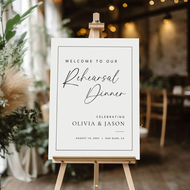 Minimalist Rehearsal Dinner Welcome Sign (Creator Uploaded)