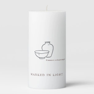 Minimalist Religious Sacrament Gift Pillar Candle