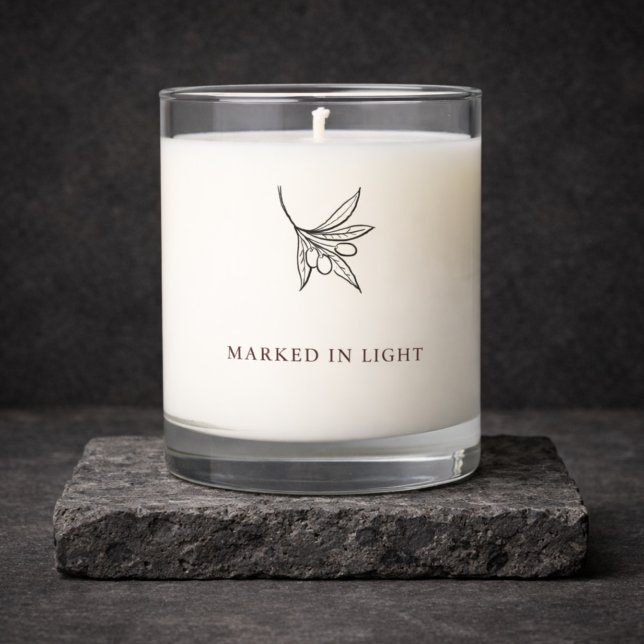 Minimalist Religious Sacrement  Scented Candle (Christian God parent gift)