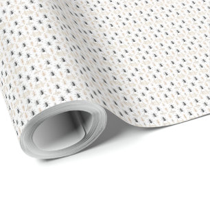 Minimalist repeat ant graphic design wrapping paper
