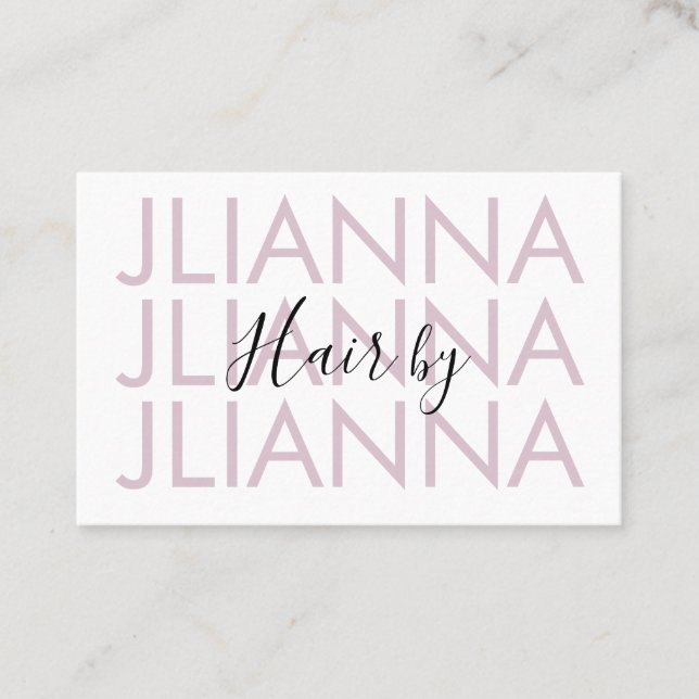 Minimalist Repeat Makeup Salon Nails Eyelashes   Business Card (Front)