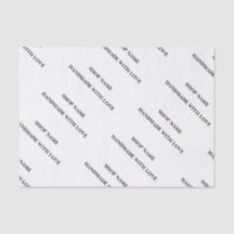 Minimalist Repeating Custom Shop Name Logo Tissue