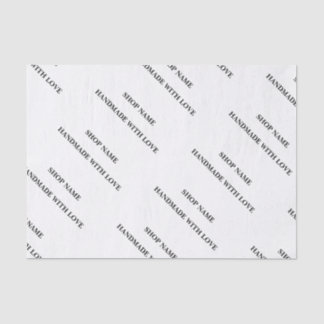 Minimalist Repeating Custom Shop Name Logo Tissue  Paper