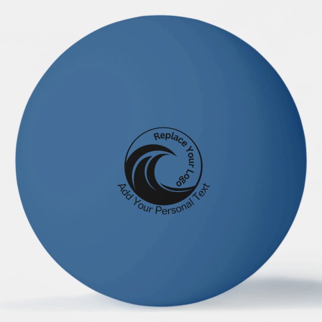 Minimalist Replace logo & Custom Text  Ping Pong Ball (Front)