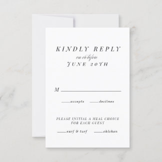 Minimalist Response Card