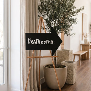 Minimalist Restrooms arrow Sign