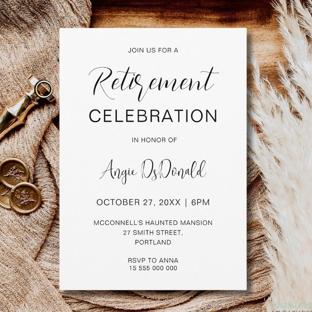 Minimalist Retirement Party Corporate Retirement Invitation (Creator Uploaded)