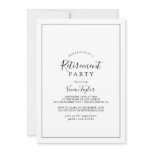 Minimalist Retirement Party Invitation Minimalist Retirement Party Invitation