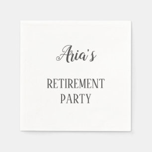Minimalist Retirement Party Napkins