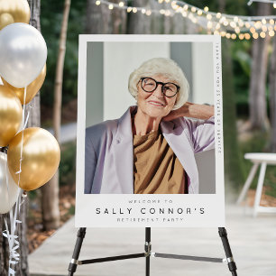 Minimalist Retirement Party Photo Welcome Foam Board