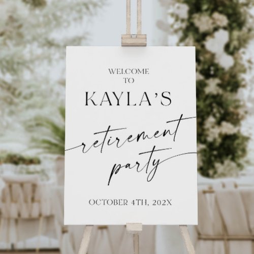 Minimalist Retirement Party Sign Template, Retirem