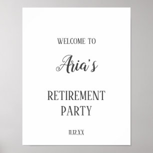 Minimalist Retirement Party Welcome Sign