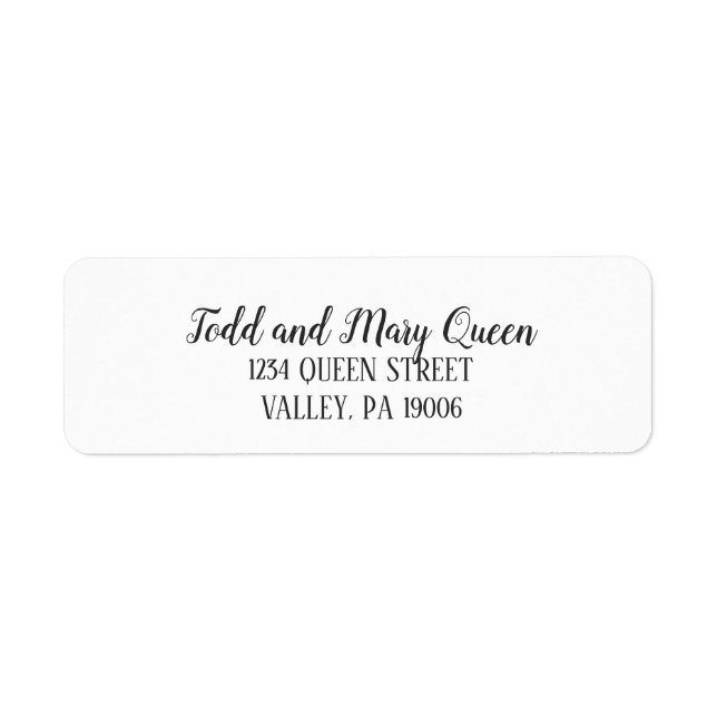 Minimalist Retirement Return Address Labels (Front)
