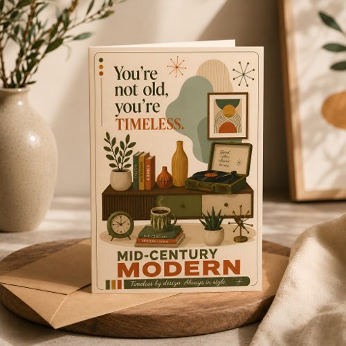Minimalist Retro Birthday Card