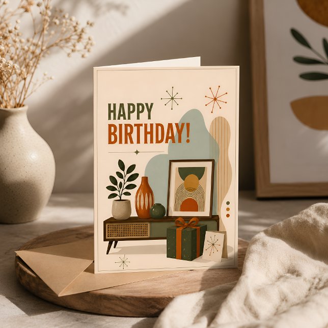 Minimalist Retro Birthday Card (Creator Uploaded)